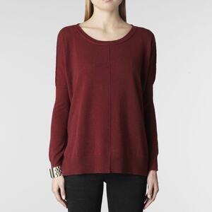 AllSaints 100% Cashmere Char Jumper Drop Sleeve Sweater